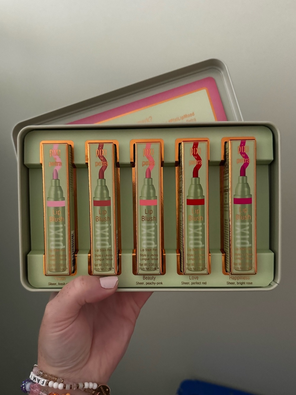Pixi Lip Blush Set — Pink, Peach, Red, Bright Rose